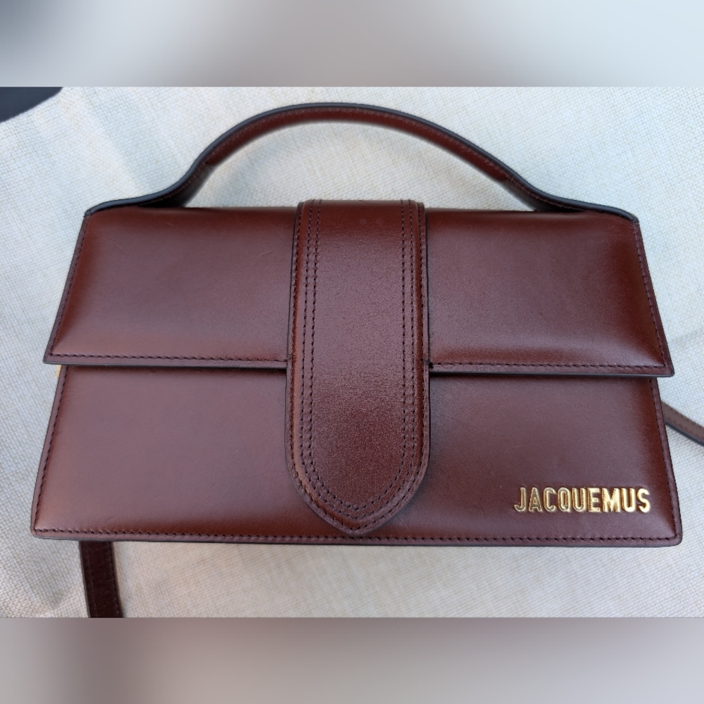 Jacquemus Le grand Bambino in Dark Brown with Dust Bag